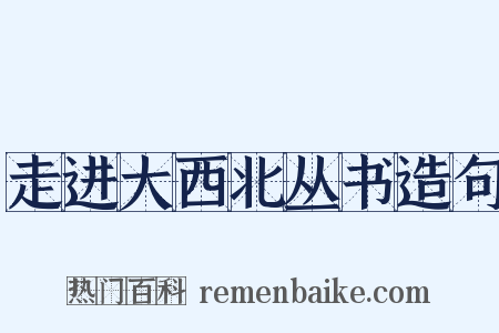 走进大西北丛书造句是什么意思的图片